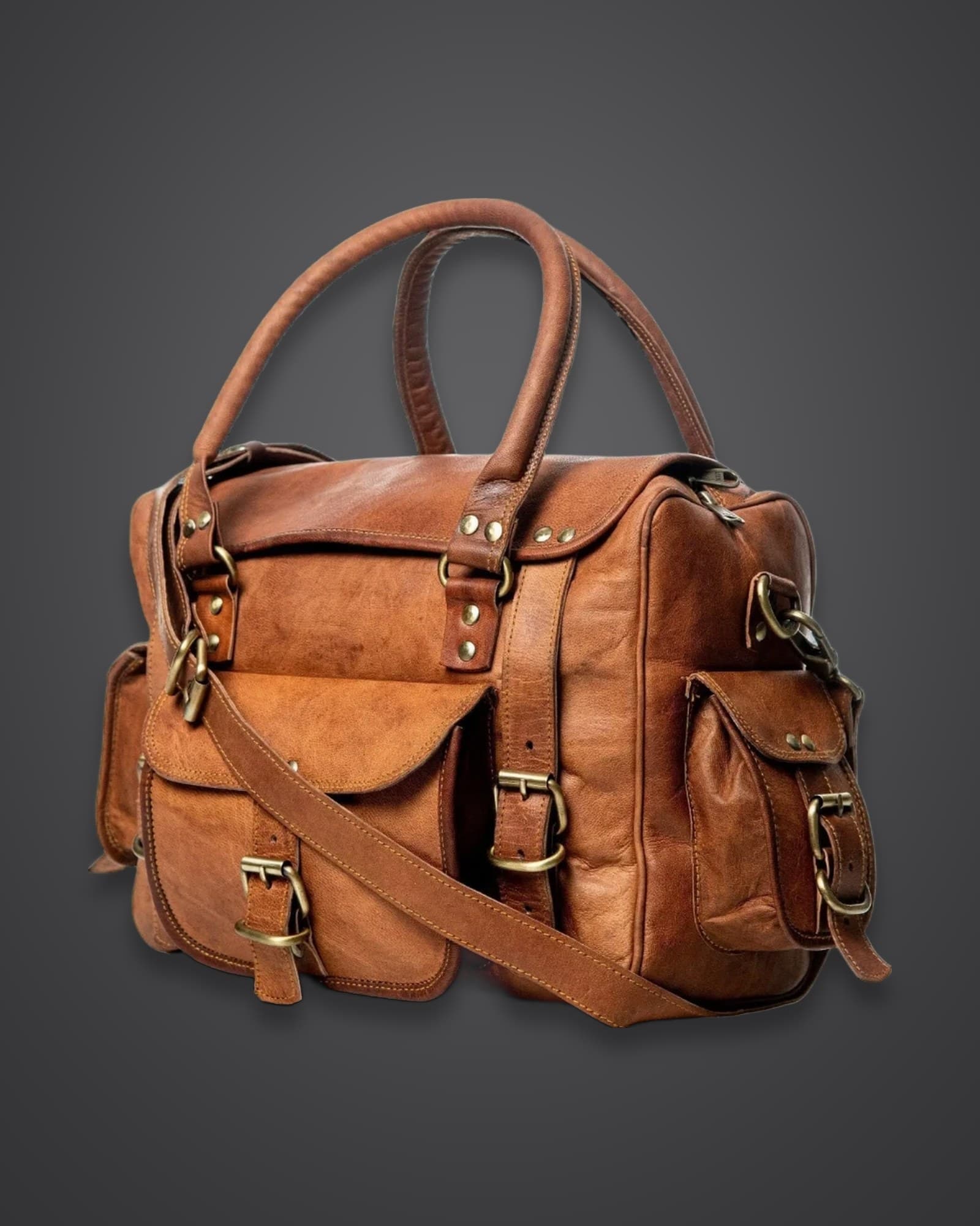 Leather Weekender