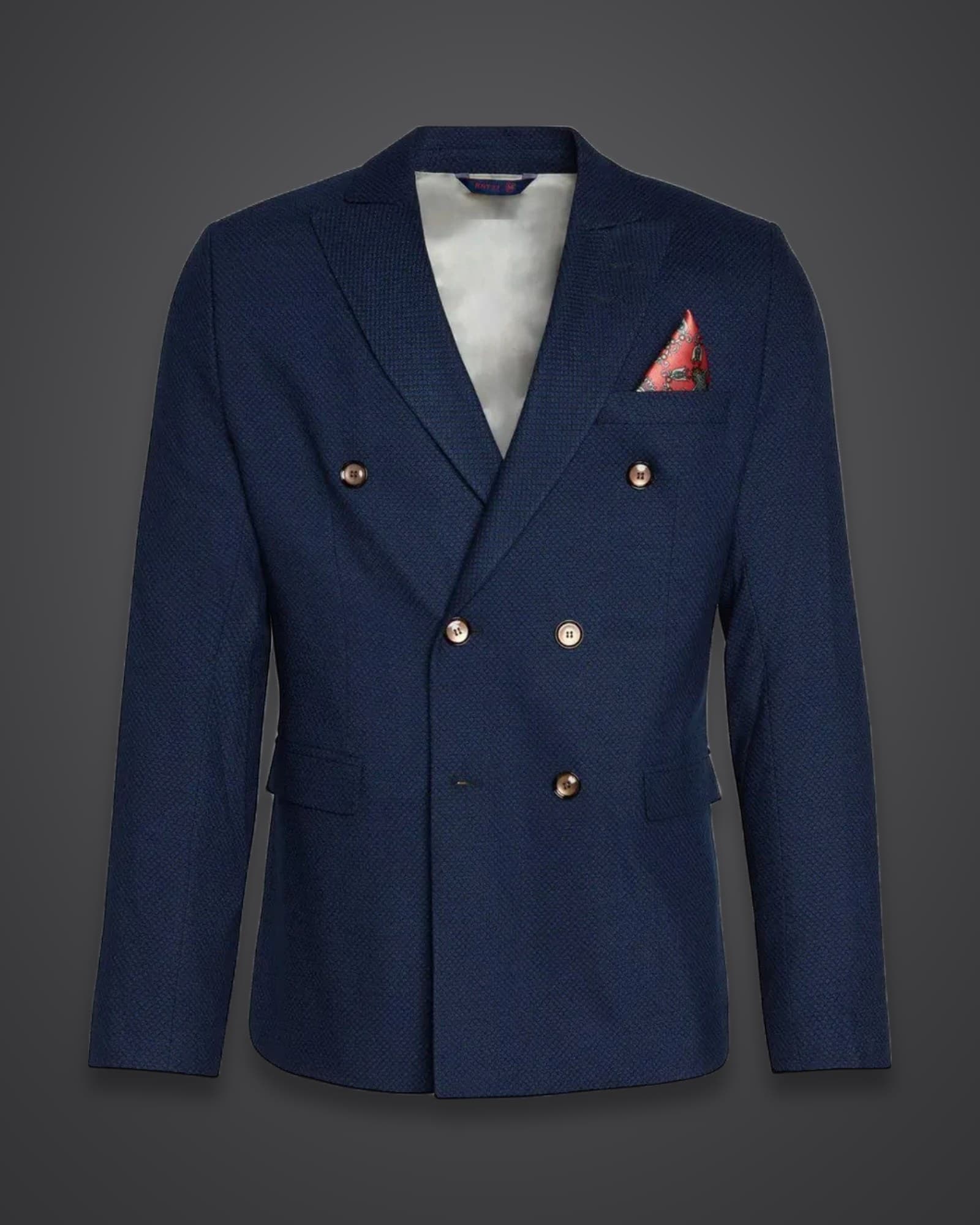 Double-Breasted Blazer, Navy