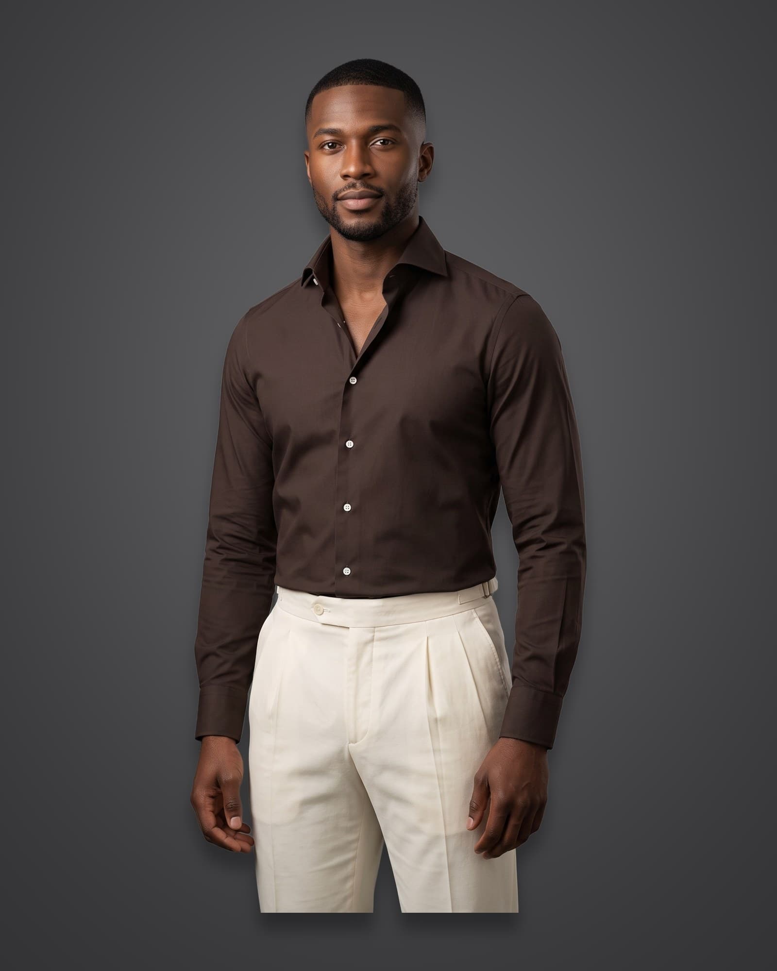Slim Shirt, Brown