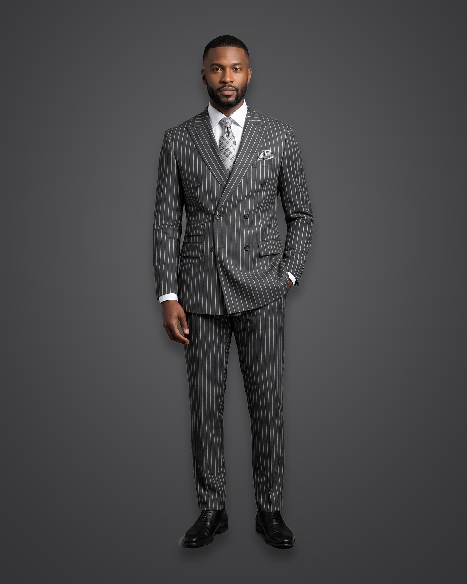 Double-Breasted Suit, Pinstripe