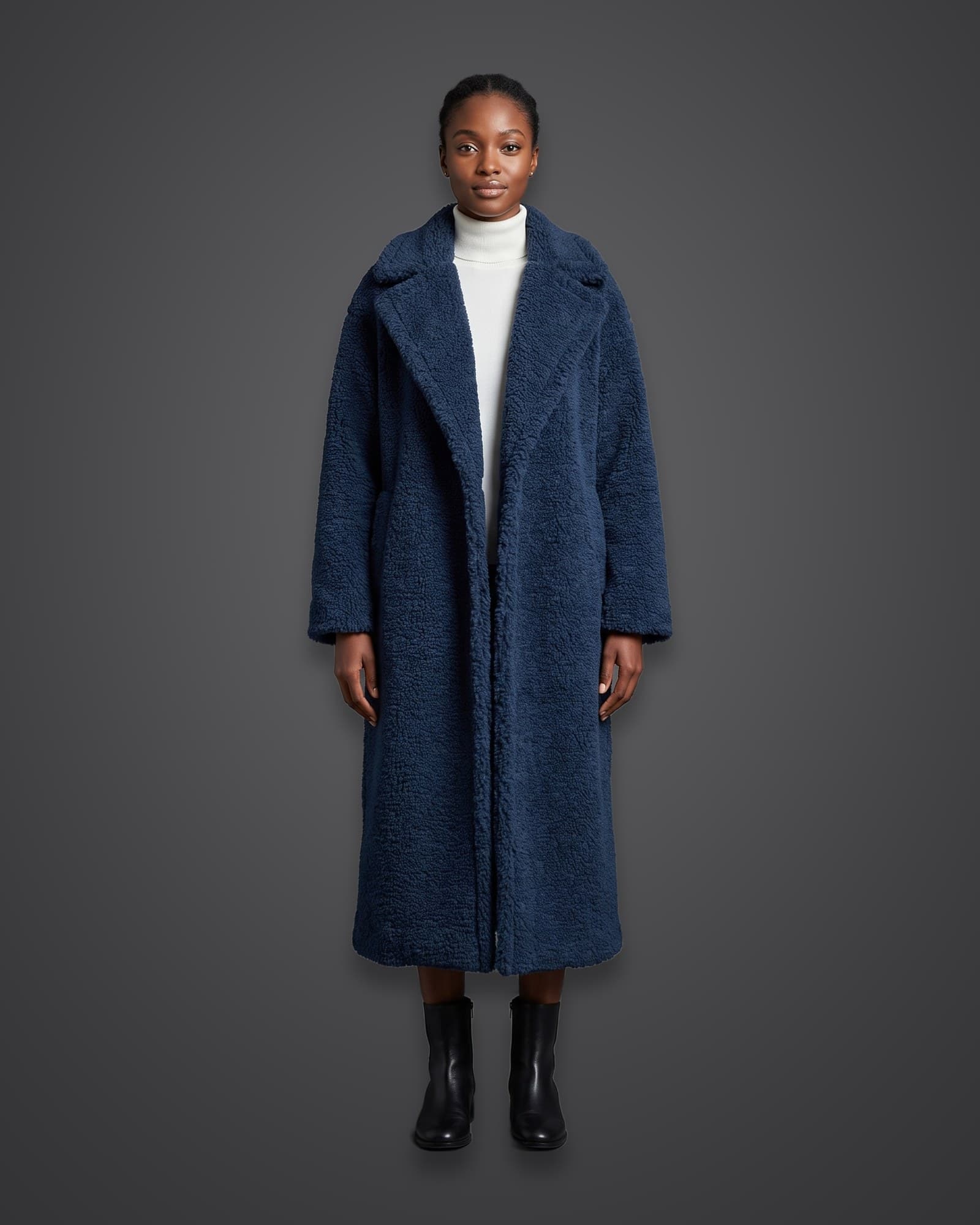 Teddy Coat, Navy