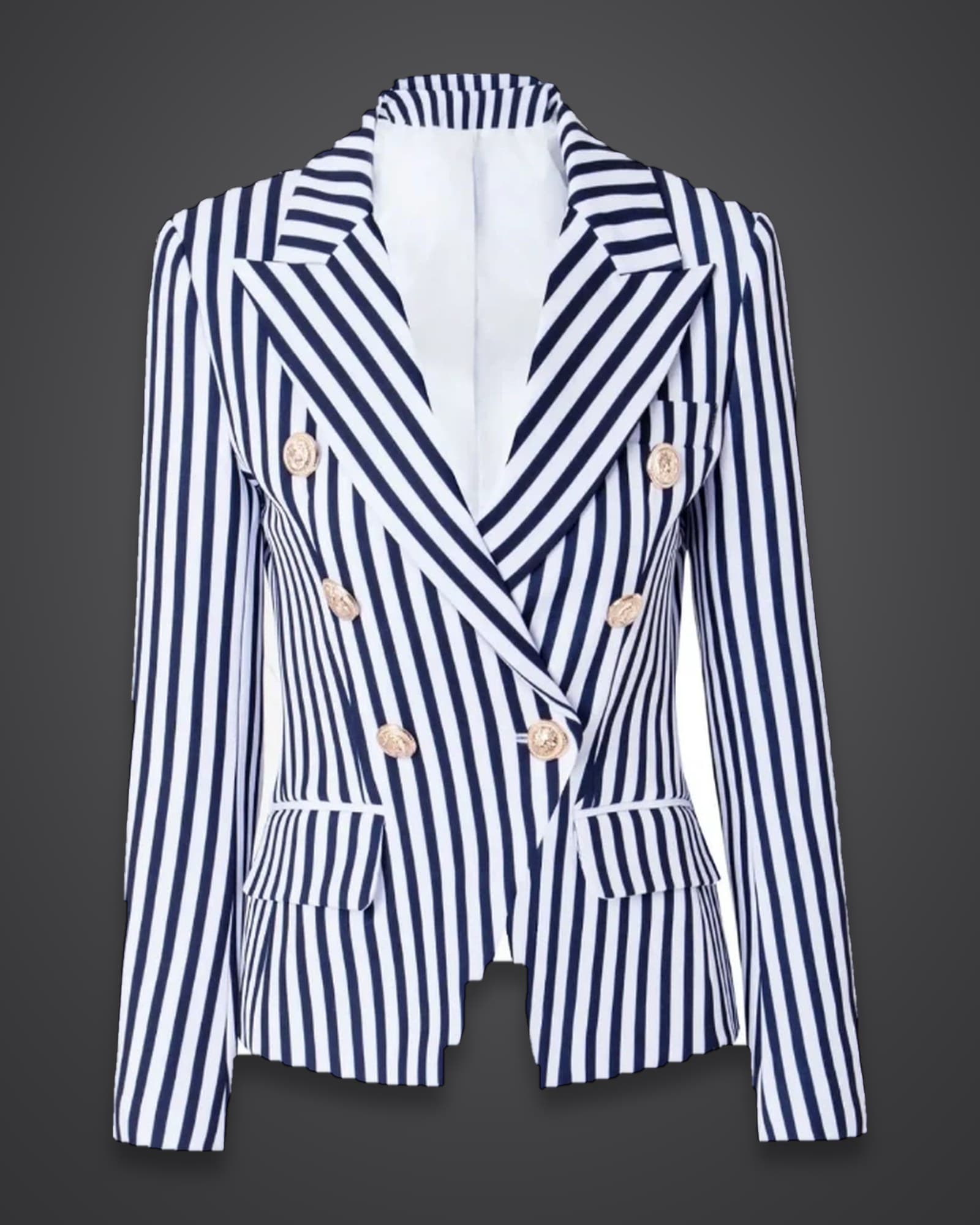 Double-Breasted Blazer, Stripe