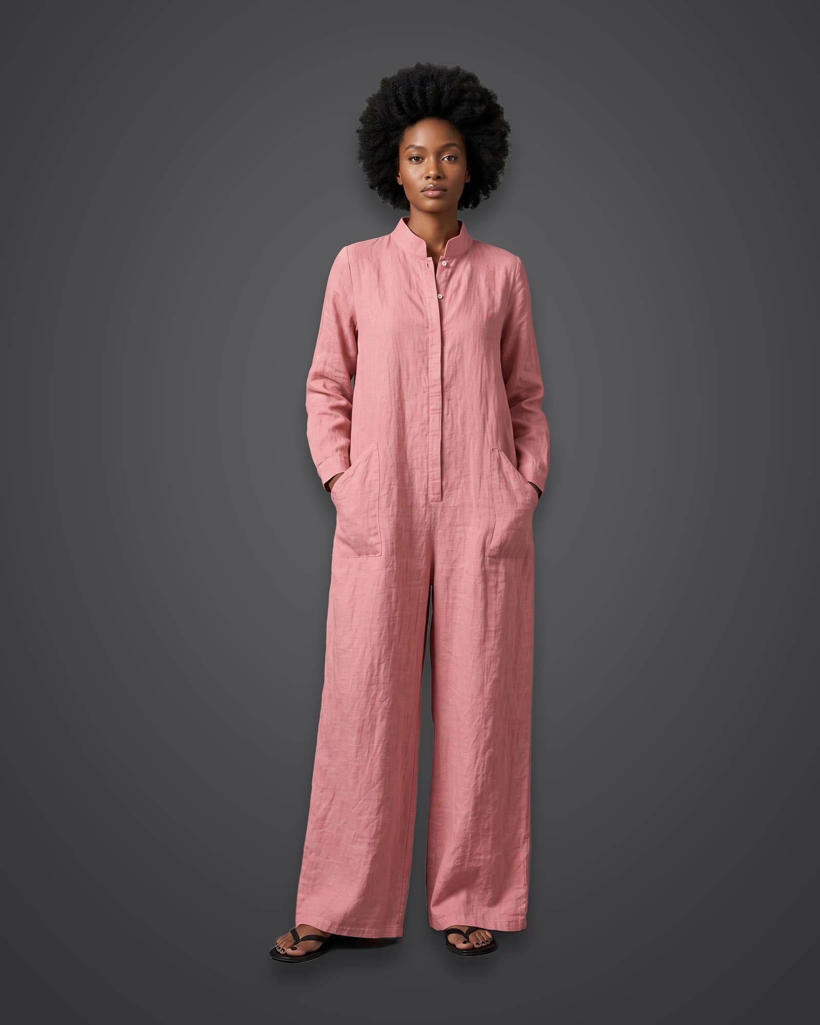 Linen Jumpsuit, Rose
