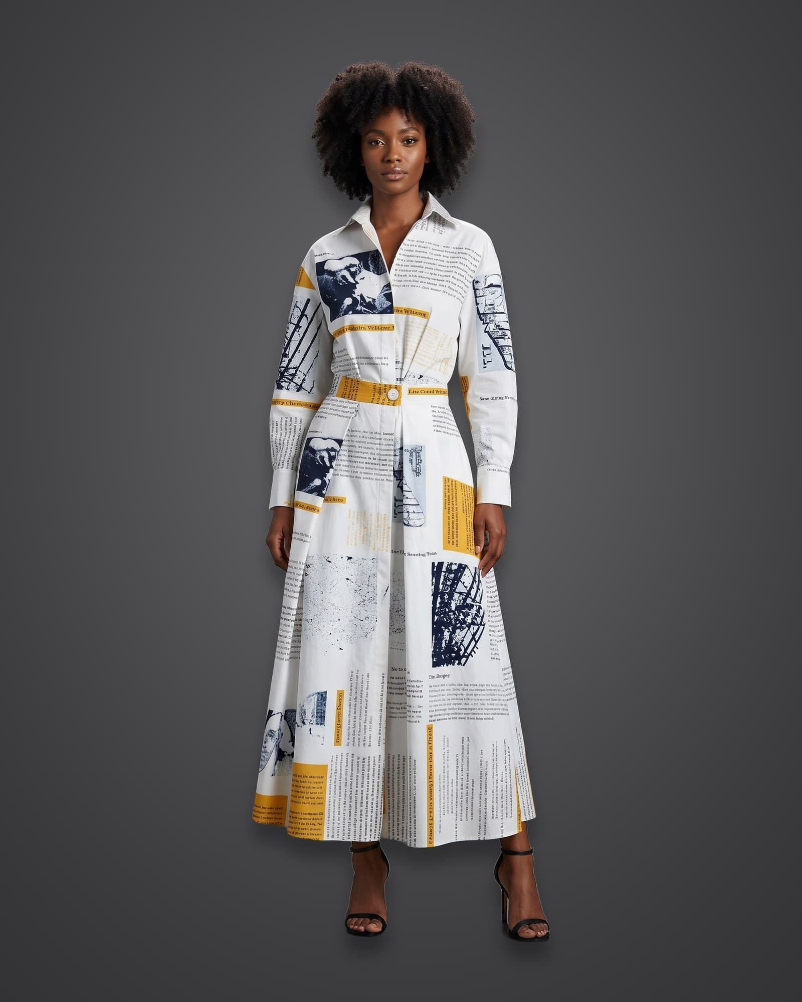 Print Shirt Dress