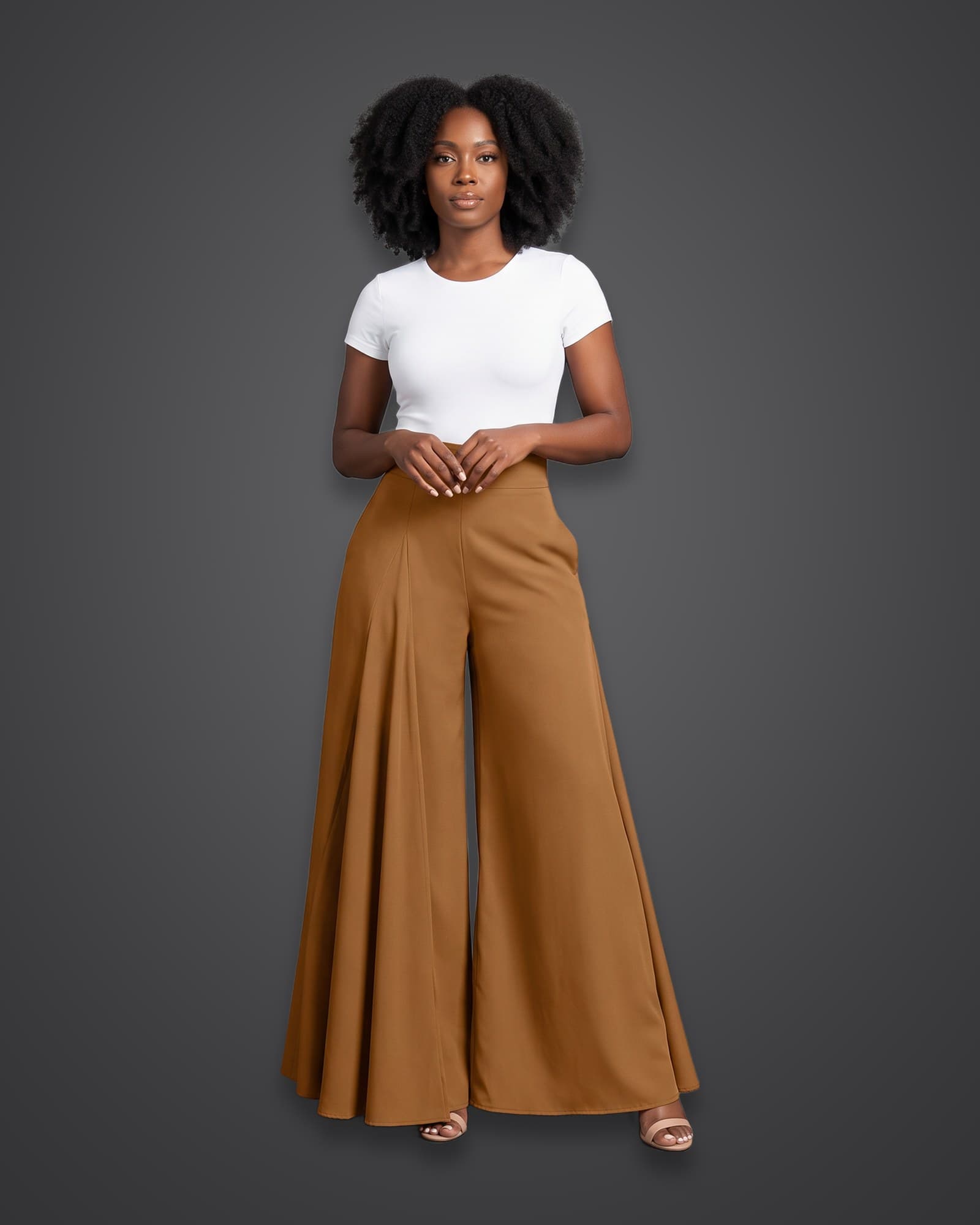 Palazzo Pants, Brown